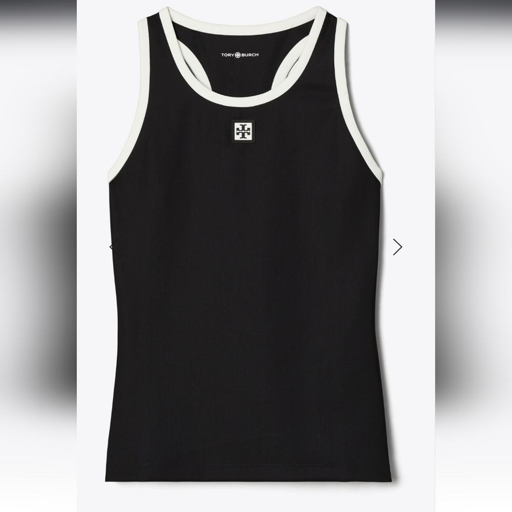 Tory Burch Black Tank with White Accents